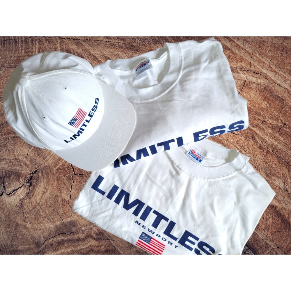 Vtg 90's The Limited Limitless Yacht Newport T-shirts & Baseball Hat Preppy